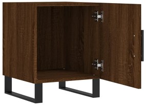 vidaXL Κομοδίνα 2 τεμ. Καφέ Δρυς 40 x 40 x 50 εκ. από Επεξεργ. Ξύλο