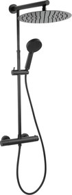 Ferro Trevi Black - Στήλη ντουζ θερμοστατικη 2 εξόδων