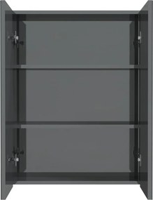 vidaXL Ντουλάπι Μπάνιου με Καθρέφτη Γκρι 60 x 15 x 75 εκ. από MDF