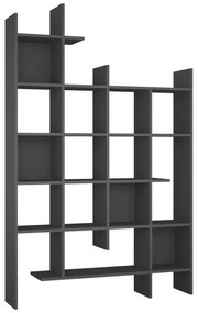 Βιβλιοθήκη Manco σε ανθρακί απόχρωση 122x25.5x188εκ Υλικό: CLIPBOARD WITH MELAMINE 119-001252