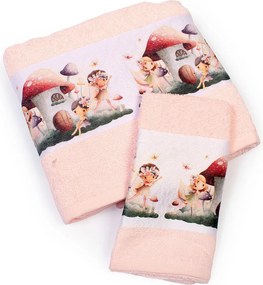 Παιδικές Πετσέτες (Σετ 2τμχ) Dimcol Fairies 330 Pink