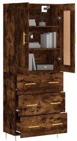 vidaXL Ντουλάπι Καπνιστή Δρυς 69,5x34x180 εκ. από Επεξεργασμένο Ξύλο