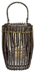 Φανάρι Bamboo Με Δοχείο Για Ρεσώ ESPIEL 12,5x21x30εκ. NAF101