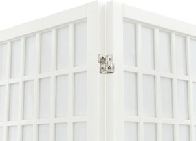 vidaXL Παραβάν Ιαπωνικού Στιλ με 5 Πάνελ Πτυσσόμενο Λευκό 200x170 εκ.