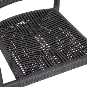 Καρέκλα LUCCI C6266.01 Σκούρο Γκρί Αλουμινίου με P.E. Rattan 58x56x79Υ εκ. 58x56x79 εκ.