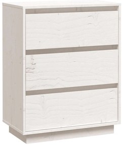 vidaXL Συρταριέρα Λευκή 60 x 34 x 75 εκ. από Μασίφ Ξύλο Πεύκου