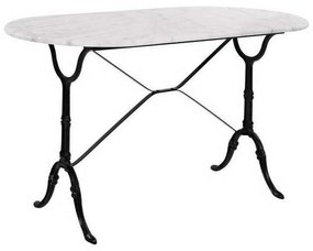 Τραπέζι Οβάλ HM440 Λευκό 120x59x72cm