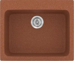 Kitchen Sink Sanitec Classic 331 Inset 60x50 cm Granite Terracotta