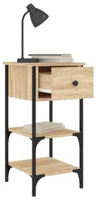 vidaXL Κομοδίνο Sonoma Δρυς 34 x 36 x 70 εκ. από Επεξεργασμένο Ξύλο