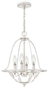 Πολυέλαιος Κρεμαστό Φωτιστικό 4xE14 Bradbury Elstead Lighting QZ-BRADBURY-4P-AWH Λευκό