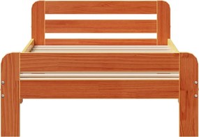vidaXL Σκελετός Κρεβ. Χωρίς Στρώμα Καφέ Κεριού 75x190 εκ Μασίφ Πεύκο
