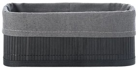 Estia Καλάθι Οργάνωσης Bamboo Essentials Με Εσωτερική Επένδυση 24.5x15cm Μαύρο 02-19686
