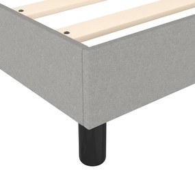 vidaXL Κρεβάτι Boxspring με Στρώμα Ανοιχτό Γκρι 80x200 εκ. Υφασμάτινο
