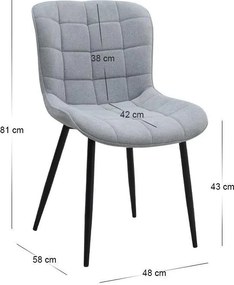 Σετ τραπεζαρία 5τμχ Rubes - Chiara Megapap χρώμα λευκό - γκρι Ø100x78εκ.