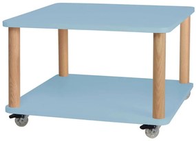 Τραπεζάκι Βοηθητικό Τροχήλατο Ashme ASHMEROLLST13 64x64x42,5cm Light Blue