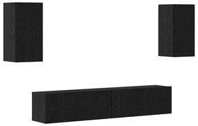vidaXL Σετ επίπλου τηλεόρασης 4 pcs Μαύρη δρυς 80 x 30 x 30 εκ