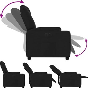 vidaXL Πολυθρόνα Ανακλινόμενη Ηλεκτρική Μαύρη Υφασμάτινη