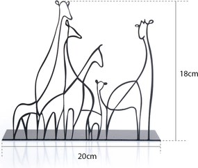 Διακοσμητικό Χώρου Μαύρο GIRAFFA 18x20x20