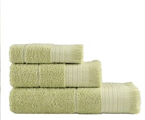 Πετσέτες Plush (Σετ 3τμχ) Olive Green Nima Σετ Πετσέτες 70x140cm 100% Βαμβάκι