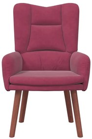 vidaXL Χαλαρωτική Πολυθρόνα Μπορντό 63 x 67 x 94 εκ. Βελούδο