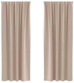 vidaXL Κουρτίνες με κουρτίνες 2 pcs Taupe 225x140εκ. Πολυεστέρας