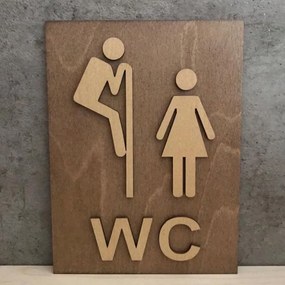 Σετ των 2 Intra απο ξύλο plywood 3mm-4mm πάχος – Ξύλινη επιθετική πινακίδα τουαλέτας 50x60 cm INTRAVECTRY-MY556242