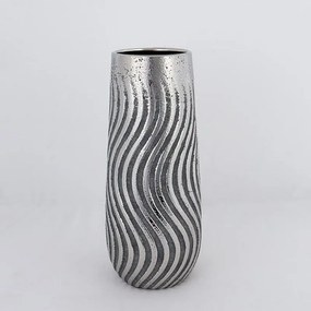 Βάζο Κεραμικό 752-20386 14.5x35cm Silver Estheti Home Ceramic