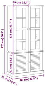 ΒΙΤΡΙΝΑ VIGO 85 X 35 X 170 ΕΚ. ΑΠΟ ΜΑΣΙΦ ΞΥΛΟ ΠΕΥΚΟΥ 353193