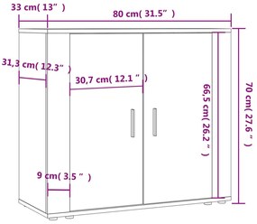 ΝΤΟΥΛΑΠΙ ΓΚΡΙ SONOMA 80X33X70 ΕΚ. ΑΠΟ ΕΠΕΞΕΡΓΑΣΜΕΝΟ ΞΥΛΟ 816566