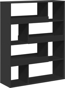 vidaXL Βιβλιοθήκη Μαύρη 100x33x125,5 εκ. από Επεξεργασμένο Ξύλο