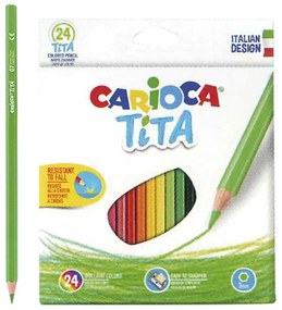 Ξυλομπογιά Οικολογική Carioca Τιτα σετ=24 Χρώματα  Carioca 42794 - 6 ΤΕΜ 60-744