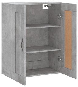 vidaXL Ντουλάπι Επιτοίχιο Γκρι Σκυροδεμ. 69,5x34x90 εκ. Επεξεργ. Ξύλο