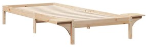 vidaXL Κρεβατοκάμαρα με Πλαϊνά Τραπέζια Φυσικό 100 x 210 cm