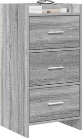 vidaXL Πλαϊνό γραφείο Γκρι Sonoma 40 x 36 x 80 εκ Επεξεργασμένο Ξύλο