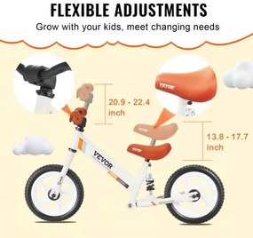 VEVOR Toddler Balance Bike Carbon Steel Balance Bicycle for 1-5 Years Boys Girls
