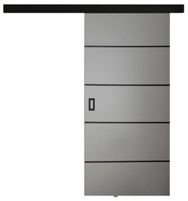Συρόμενες πόρτες Dover 171, 23 kg, Γραφίτης, Πλαστικοποιημένη μοριοσανίδα, Γκρι, Αλουμίνιο | Epipla1.gr