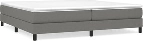 vidaXL Κρεβάτι Boxspring με Στρώμα Σκούρο Γκρι 200x200 εκ. Υφασμάτινο
