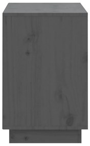 Παπουτσοθήκη Γκρί 110 x 34 x 52 εκ. από Μασίφ Ξύλο Πεύκου - Γκρι