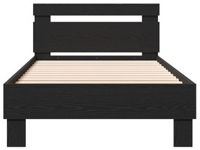 vidaXL Κρεβάτι – Μαύρη Δρυς, 90x190 εκ., φτιαγμένο από ξύλο.