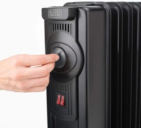 Καλοριφέρ Λαδιού (11 σώματα) Black &amp; Decker BXRA2000E Μαύρο 2000 W