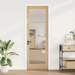 vidaXL Εσωτερική Πόρτα με Γυαλί "ORKDAL" 78x232x4 εκ. Στερεό Ξύλο Πεύκου