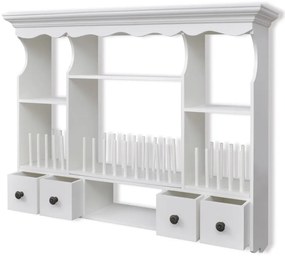 vidaXL Ντουλάπι Κουζίνας Επιτοίχιο Λευκό Ξύλινο