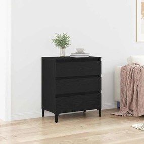 vidaXL Πλαϊνό Γραφείο Μαύρο Δρυός 60x35x70 εκ Επεξεργασμένο Ξύλο