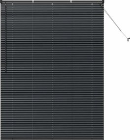 vidaXL Βενετσιάνικες Ρόδες Μαύρο 175 x 130 εκ Αλουμίνιο