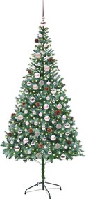 vidaXL Τεχνητό Χριστουγεννιάτικο Δέντρο Πράσινο 210 cm PVC και Χάλυβας