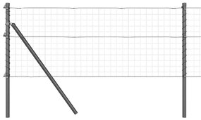 vidaXL Στύλος Περιφράξεων 13 pcs Γκρι Ατσάλι