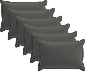 vidaXL Κάλυμμα Μαξιλαριού 6 τμχ. HOUTEN Ανθρακί 30 x 50 cm Πολυεστέρας