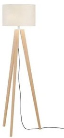 Επιδαπέδιο Φωτιστικό SHINE-WOOD E27 IP20 Φ54 Fischer Honsel-40479-Μπεζ 40479