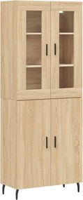 vidaXL Ντουλάπι Sonoma δρυς 69,5 x 34 x 180 εκ. από Επεξεργασμένο Ξύλο