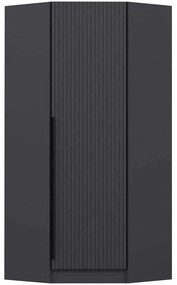 Ντουλάπα Μονόφυλλη Γωνιακή Kale Plus 506MNR2216 74x52x210cm Anthracite Μονόφυλλη